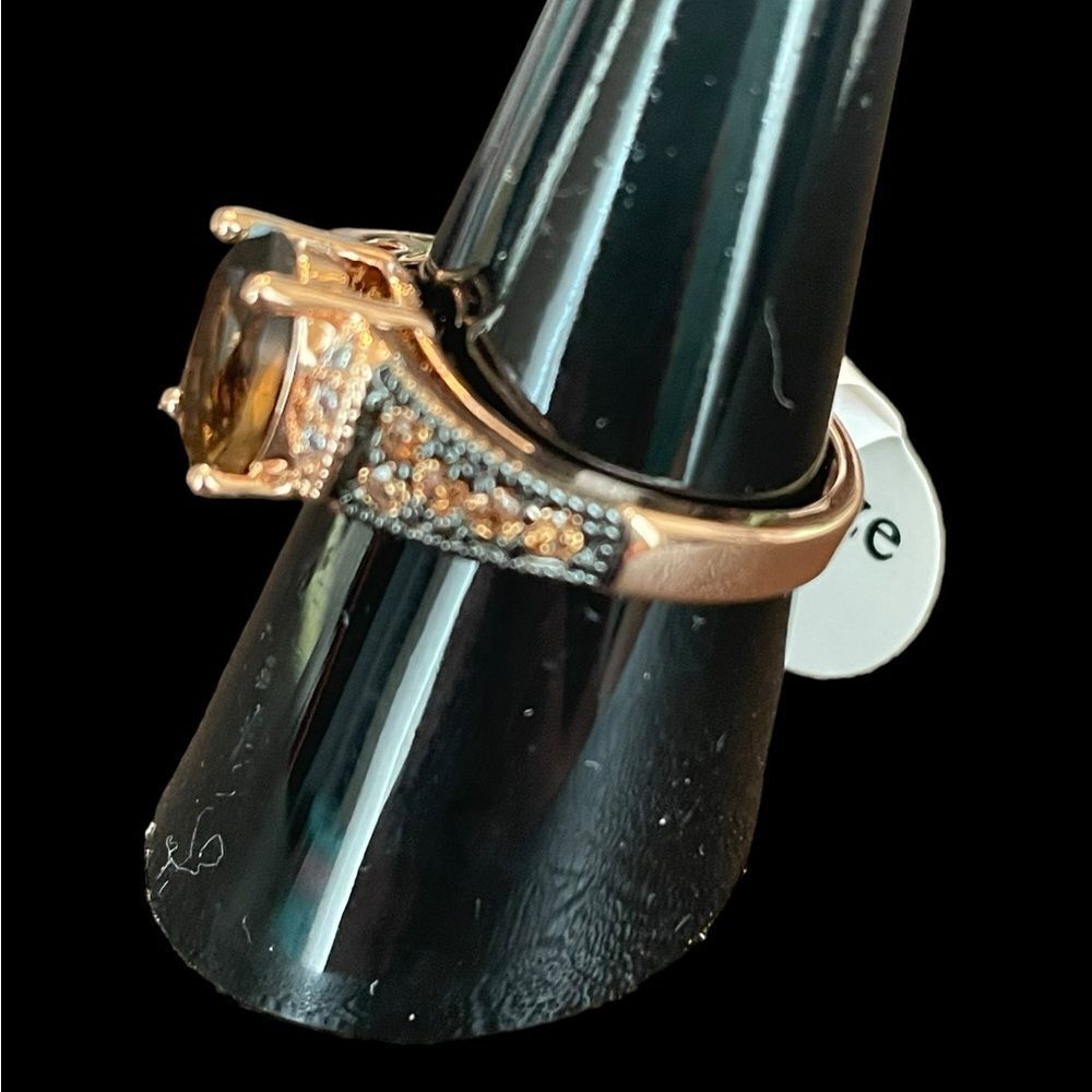 18K ROSE GOLD FILLED CHOCOLATE RING, SZ‎ 8.5 - Picture 3 of 5